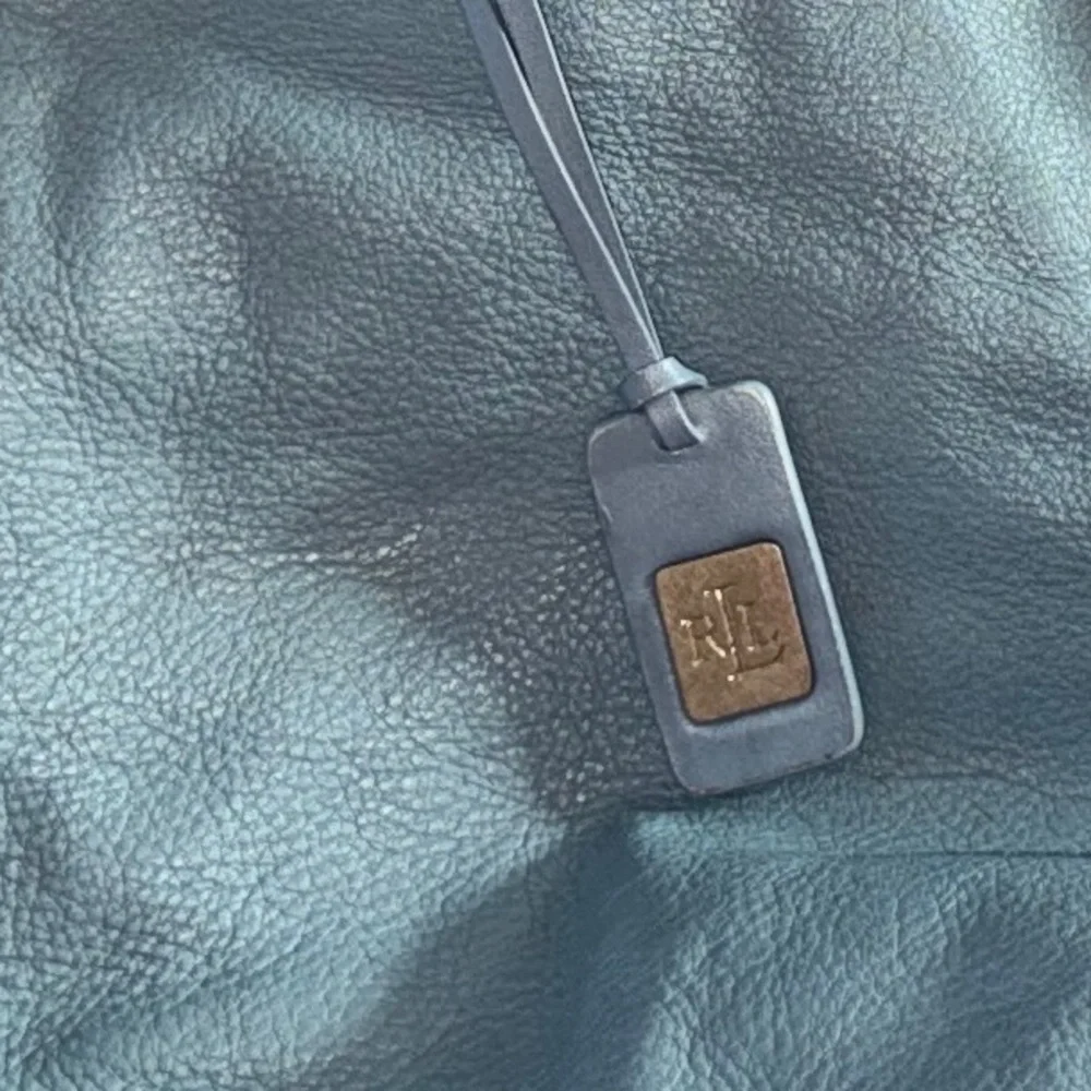 Lauren Ralph Lauren Braided Large Light Blue Purse - Picture 3 of 7